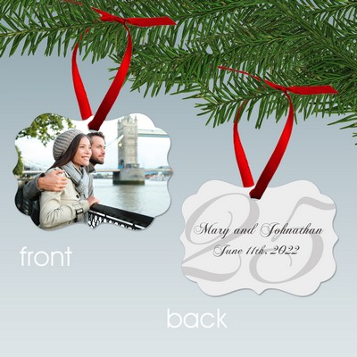 25th Anniversary Benelux Style Personalized Aluminum Ornament