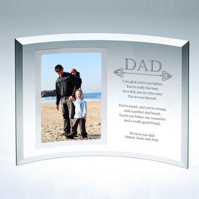 4x6 Curved Glass Personalized Picture Frame for Dad