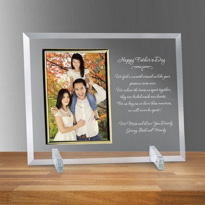 Fathers Day Glass 5" X 7" Personalized Photo frame