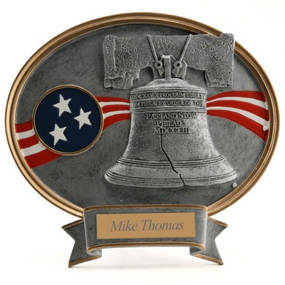 Liberty Bell Resin Oval Plaque