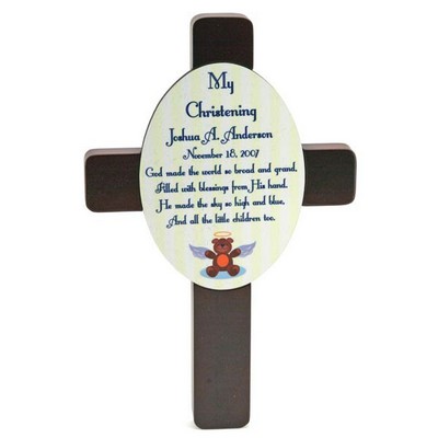 My Christening Baptism Cross Plaque