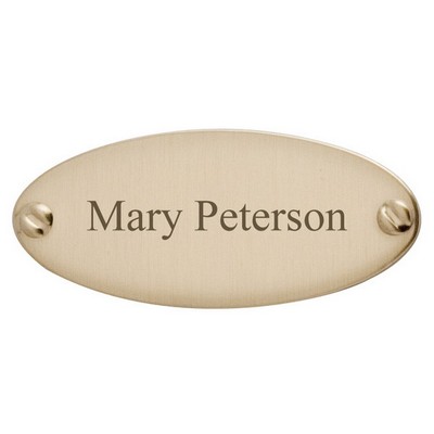 Oval Brass Plate with Faux Brads