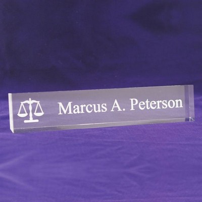 Legal Acrylic Desk Nameplate
