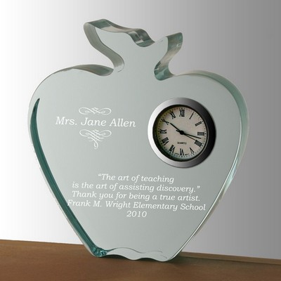 Apple for teacher Keepsake Clock