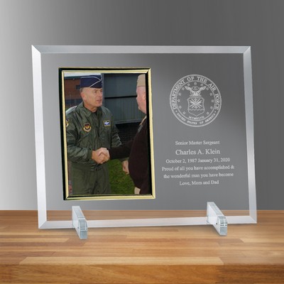 Air Force Glass Vertical 5" X 7" Personalized Photo frame