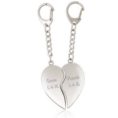 Special Sweethearts 2-Piece Silver Key Ring