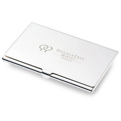 Personalized Silver Business Card Case