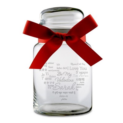 Be My Valentine Languages Personalized Candy Jar