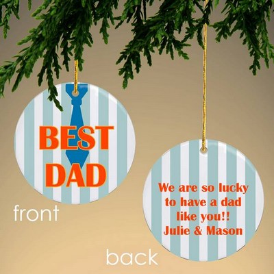 Best Dad Personalized Christmas Ornament