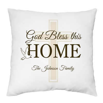 Bless This Home Personalized Family Pillow Case