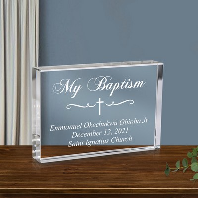 Blessed Day Crystal Keepsake Plaque