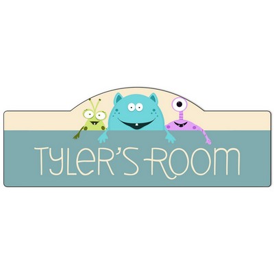 Boys Room Monsters Personalized Door Sign