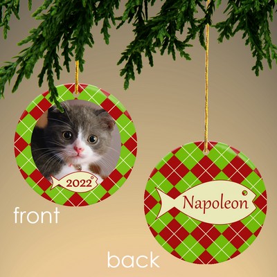 Cat Personalized Photo Ornament