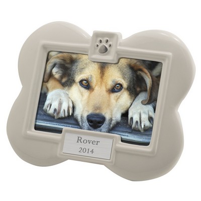 Ceramic Dog Bone Personalized 3x5 Photo Frame