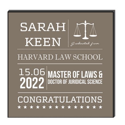 Congratulations Law School Graduate Wall Art Panel
