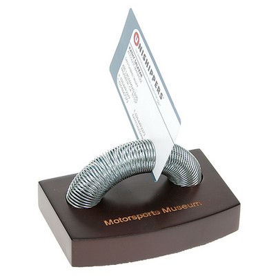 Curving Spiral Paper Weight with Memo and Business Card Holder
