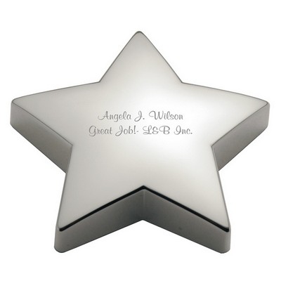 Silver Star Paper Weight