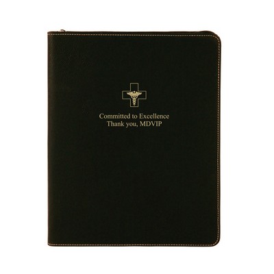 Doctors Black Leatherette Personalized Portfolio with Notepad