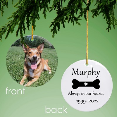 Dog Memorial Personalized Photo Ornament