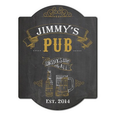 Drinks To Share Personalized Pub Sign