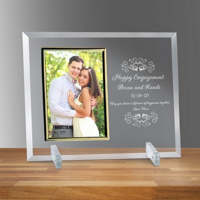 Engagement Glass Horizontal 5" x 7" Photo frame