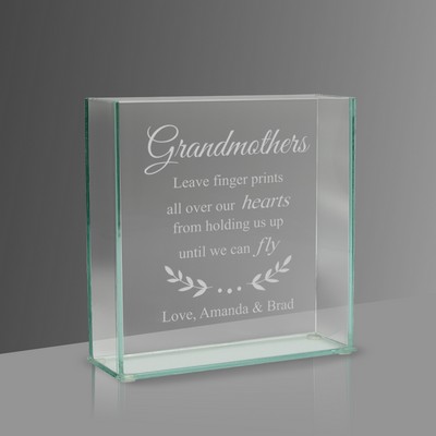 Engraved Glass Vase for Grandmothers