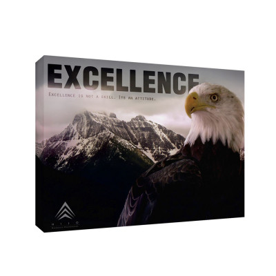 Excellence 11x14 Personalized Inspirational Wall Canvas