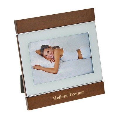 Lovely Wood Frame with Metal Accent