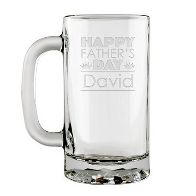 Fathers Day Personalized Glass Beer Mug