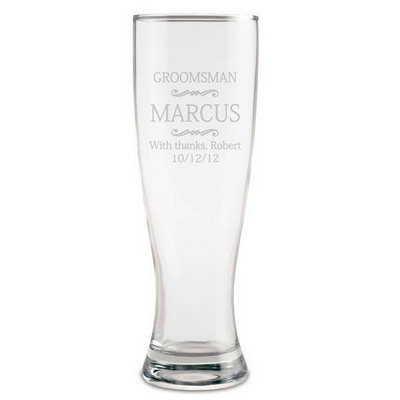 Personalized Groomsmen Beer Glass