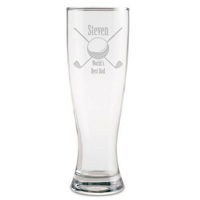 Golfer Dad Personalized Beer Glass