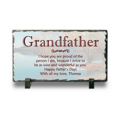 Personalized Slate Desk Plaque for Grandpa
