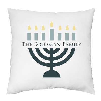 Hanukkah Menorah Personalized Family Pillow Case