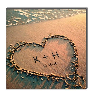 Heart in Beach Sand Personalized Wall Art