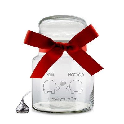 I Love You A Ton Personalized Candy Jar