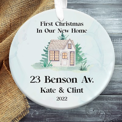 In Our New Home Christmas Ornament Couples Gift, Personalized First Home Ornament