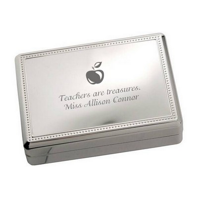 Silver Apple Jewelry Box