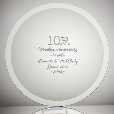 Jade Glass Personalized Anniversary Plate