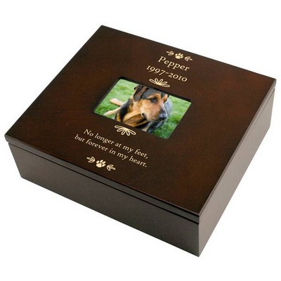 Pet Memorial Personalized Keepsake Box with Frame