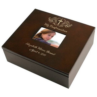 Holy Cross Confirmation Personalized Keepsake Box with Frame