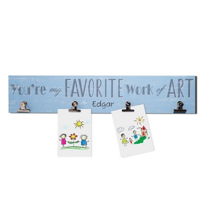 Kids Favorite Art Personalized Blue Wall Display For Boys