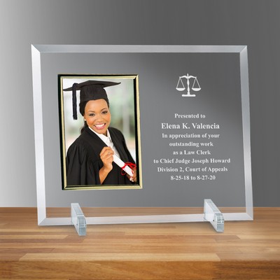 Lawyers Glass Vertical 4" X 6" Personalized Photo frame