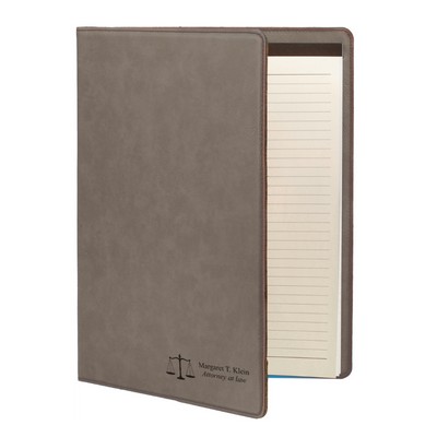 Lawyers Gray Leatherette Personalized Portfolio with Notepad