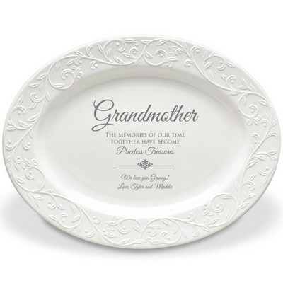 Fine Lenox Personalized Oval Platter for Grandmother