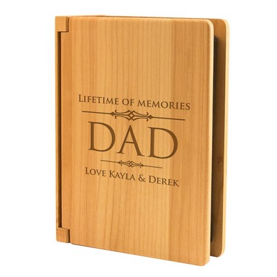 Lifetime of Memories Maple Wood 4x6 Photo Album for Dad