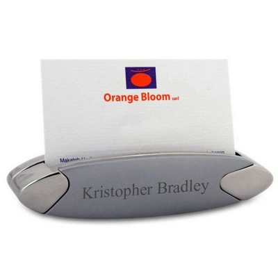 Curved Desktop Business Card Holder