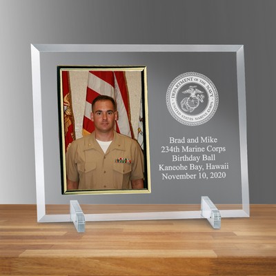 Marines Glass Vertical 5" X 7" Personalized Photo frame