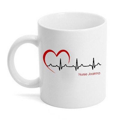 Medical EKG Monitor Ceramic Coffee Mug