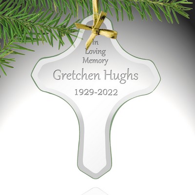 Memorial Personalized Cross Ornament