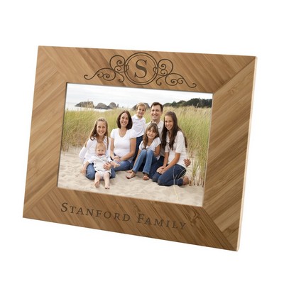 Monogramed Family Bamboo 5x7 Picture Frame